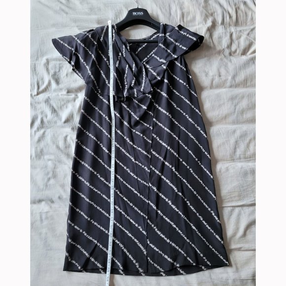 NWT BCBG MaxAzria Asymmetrical Silk Dress - Picture 6 of 8